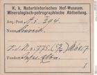 Etiketten zu Lievrit (NHMW-MIN-Ai294)